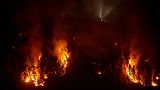 Incendio en la isla canaria de Tenerife (España).