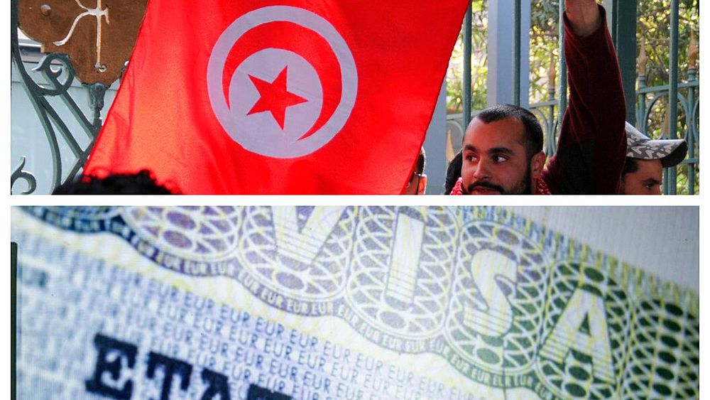 Témoin : Manifestation devant l’ambassade de France en Tunisie contre le refus de Paris de délivrer des visas malgré le respect des conditions