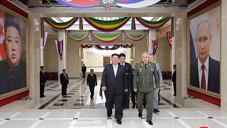 دیدار کیم جونگ اون، رهبر کره شمالی و سرگئی شویگو، وزیر دفاع روسیه- ژوئیه ۲۰۲۳