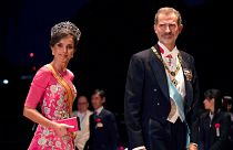 Spain's King Felipe and his wife Queen Letizia
