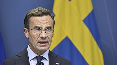Le Premier ministre suédois Ulf Kristersson à Stockholm le 17 août 2023