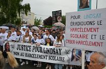 مسيرة قام بها أقرباء ورفاق الطفلة ليندساي في حزيران/يونيو الماضي شمال فرنسا