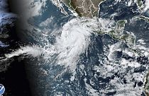 A Hilary közelít Mexikó partjaihoz - műholdfelvétel
