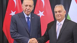 Der türkische Präsident Recep Tayyip Erdogan und Viktor Orbán, Ungarns Ministerpräsident.