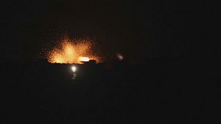 Screenshot Russian airstrike on northwest Syria rebel base