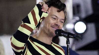 Harry Styles performs on NBC's "Today" show at Rockefeller Plaza on May 19, 2022, in New York.