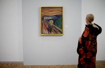 Munch's 'The Scream' on display on Oslo, with damage still visible