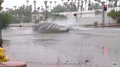 Palm Springs während Hurrikan Hilary