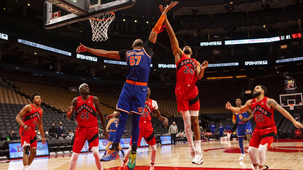 New York Knicks és Toronto Raptors mérkőzés pillanatképe