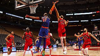 New York Knicks és Toronto Raptors mérkőzés pillanatképe