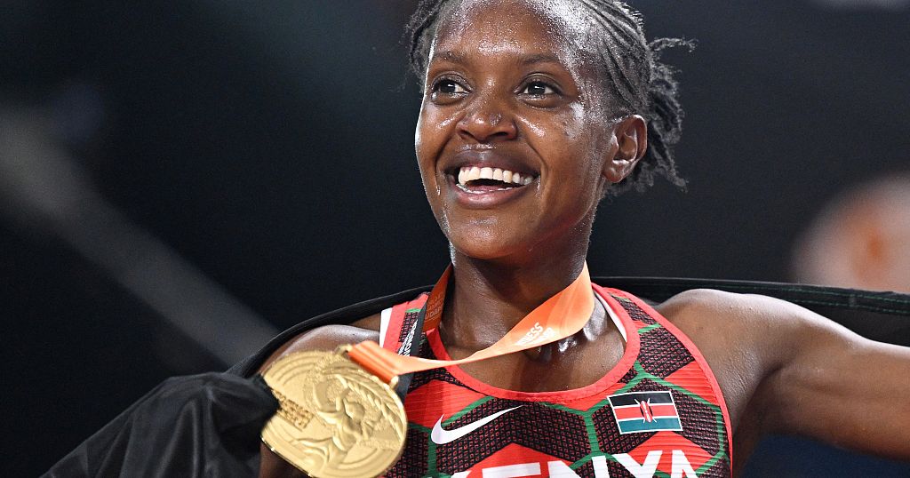 Kenya's Faith Kipyegon shines, wins historic third world 1500m gold
