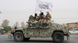 اعضای طالبان در حال جشن گرفتن سالگرد دوسالگی خود، ۱۵ اوت ۲۰۲۳