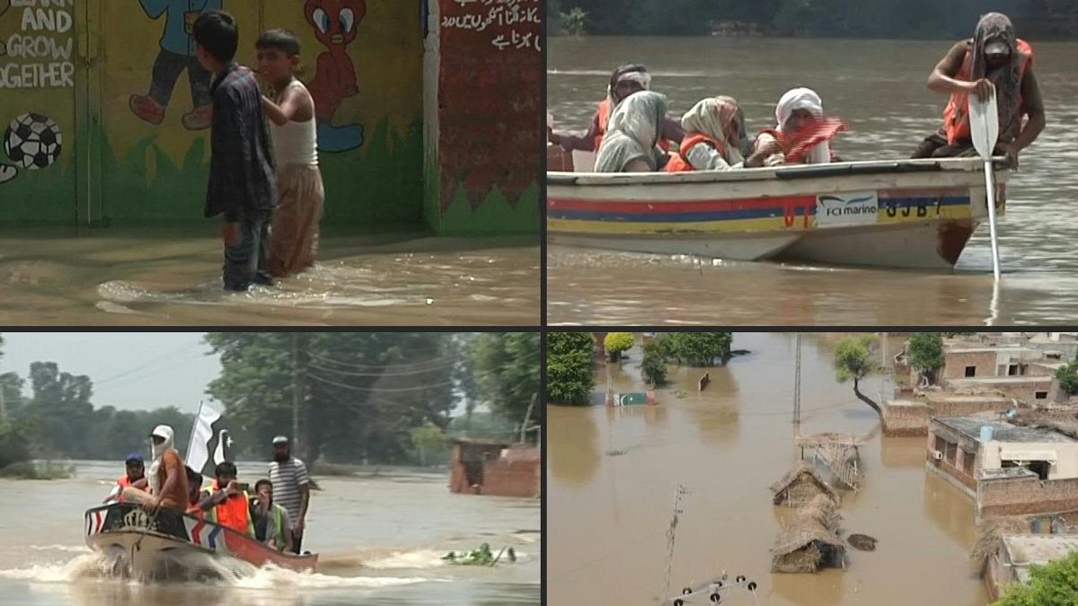 الفيضانات تغمر مناطق من باكستان