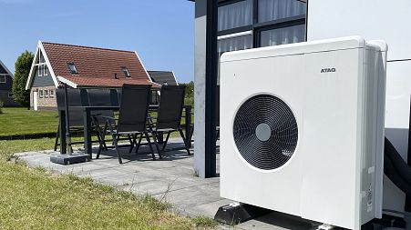 A heat pump in Biddinghuizen, the Netherlands on 27 May 2023