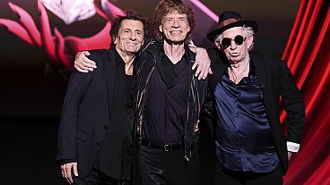 Rock legends The Rolling Stones at the press conference for the launch of new album 'Hackney Diamonds' on Wednesday, Sept. 6, 2023 in London