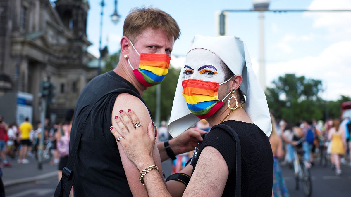 Résztvevők a 2021-es berlini Pride-on