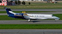 На этой фотографии, предоставленной Любой Островской, изображен частный самолет с бортовым номером RA-02795 в аэропорту Санкт-Петербурга, 9 мая 2023 года.