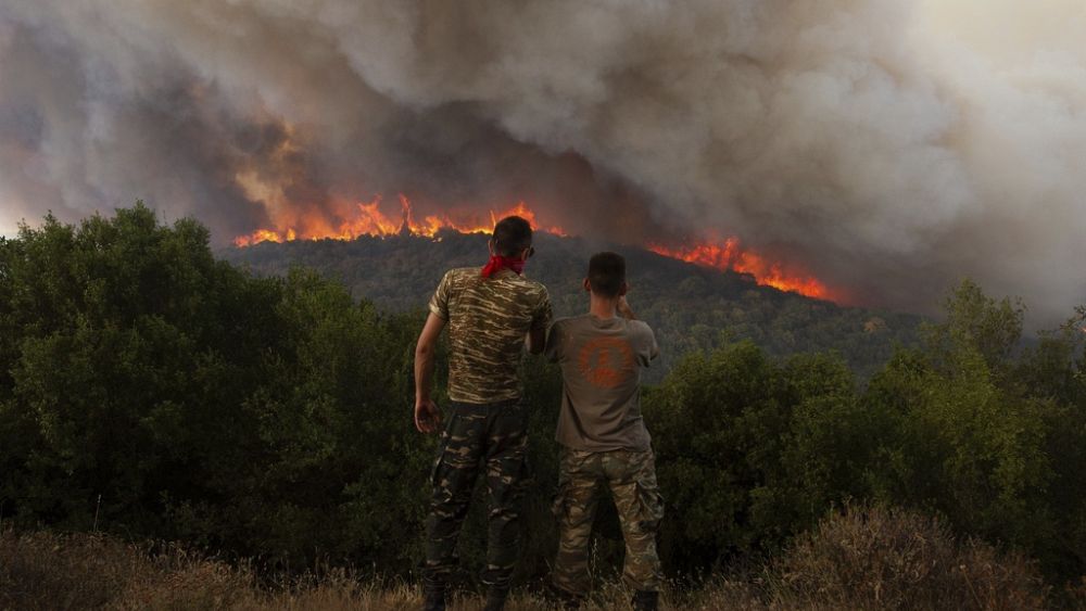 Greek Civil Defense Minister Denounces Arsonists as Forest Fires Rage On