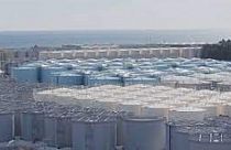 Stockage de l'eau traitée de la centrale nucléaire de Fukushima, au Japon.
