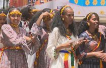 Tigrayan women celebrate at the Ashenda festival, Addis Ababa, August 2023