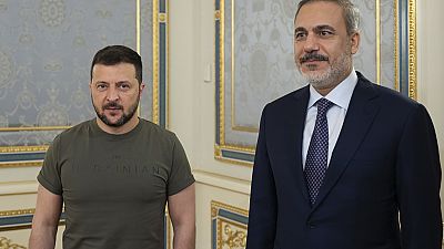 Incontro Zelensky-Fidan, nel bilaterale Ucraina-Turchia. (Kiev, 25.8.2023)