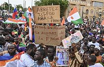 Manifestación progolpista en Níger