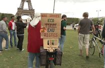 Der "Wasserkonvoi" protestiert in Frankreich gegen den Bau von Wasserreservoirs für die Landwirte