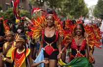 Premier jour du carnaval caribéen de Notting Hill, à Londres, le dimanche 27 août 2023.