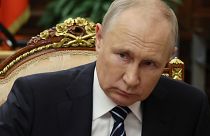 Putin, no Kremlin, esta segunda-feira, 28 de agosto