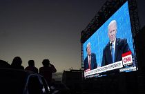 Donald Trump ve Joe Biden dev ekranda