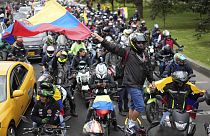 Protesta de motoristas en Bogotá, Colombia