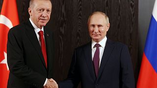 Erdogan és Putyin egy 2022 szeptemberi találkozón