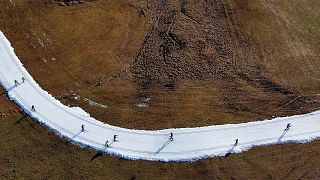 People ski on a cross country slope in Ramsau, Austria, on Jan. 6, 2023.