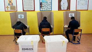 Bureau de vote en Bosnie-Herzégovine pour les élections législatives et présidentielles en 2022