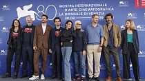 Venice jury members Laura Poitras Martin McDonagh, Santiago Mitre, jury president Damien Chazelle, Shu Qi, Jane Campion, Gabriele Mainetti, Saleh Bakri and Mia Hansen-Love.