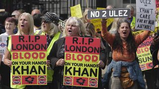 Londoner:innen protestieren gegen die Ausweitung der Umweltzone am29. August 2023