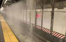 فيضان في أشهر محطات المترو في نيويورك.