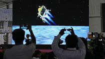 هبوط المركبة الفضائية Chandrayaan-3 على القمر في منشأة شبكة القياس والتتبع والقيادة التابعة لـ ISRO في بنغالورو، الهند، الأربعاء 23 أغسطس 2023. 