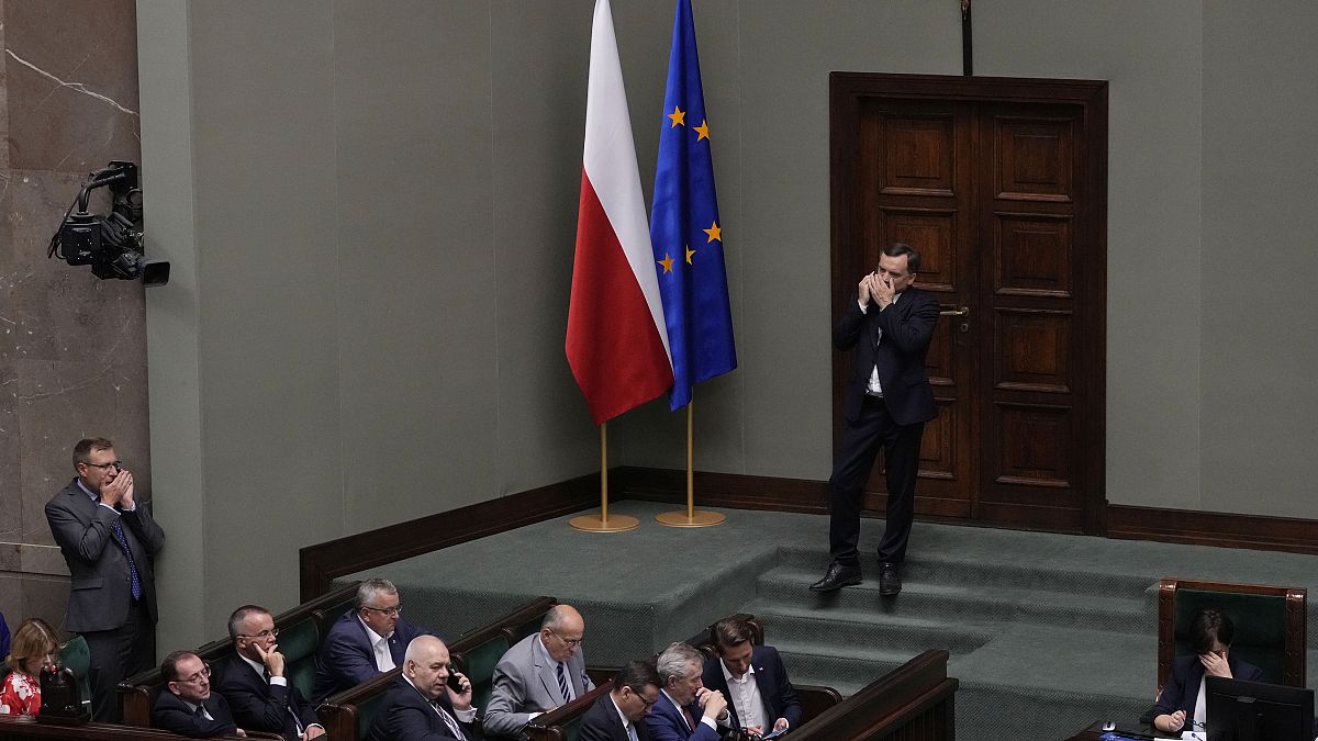 Politicians in the Polish parliament