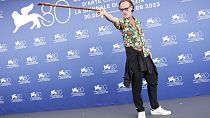 Massimiliano Rossi poses for photographers during the photo call for the film 'Comandante' during the 80th edition of the Venice Film Festival in Venice, Italy,