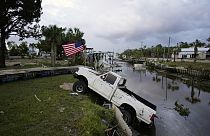 Verwüstungen in Horseshoe Beach, Florida, am 30. August 2023