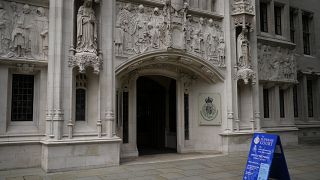 المدخل الرئيسي لمقر المحكمة العليا البريطانية في لندن. 2022/06/29