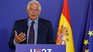 Le chef de la diplomatie de l'UE, Josep Borrell, lors de la réunion informelle des ministres des Affaires étrangères
