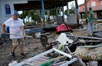 Trabalhos de limpeza na Florida após pasagem do furacão "Idalia"