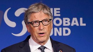 Билл Гейтс на Седьмой конференции по пополнению ресурсов Глобального фонда, 21 сентября 2022 года.