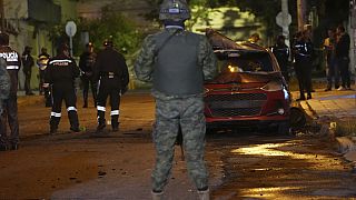 Militares desplegados en el lugar de una de las explosiones