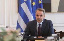 Ο πρωθυπουργός Κυριάκος Μητσοτάκης προεδρεύει στη συνεδρίαση του υπουργικού συμβουλίου στο Μέγαρο Μαξίμου