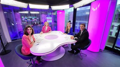 Méabh Mc Mahon con Eva Poptcheva, Javi Lopez y Kait Bolongaro 