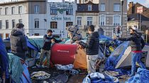  Un camp de migrants à Bruxelles