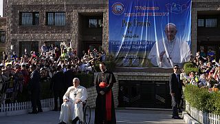 El papa Francisco, primer pontífice que visita Mongolia. 